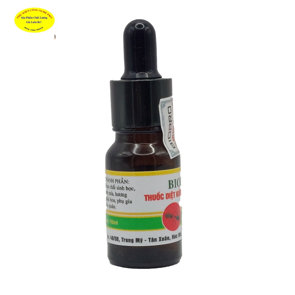 Thuốc diệt kiến gián sinh học BioPro Chai 10ml Dạng nhỏ giọt đậm đặc Giúp diệt sạch kiến gián tận gốc, an toàn, hiệu quả