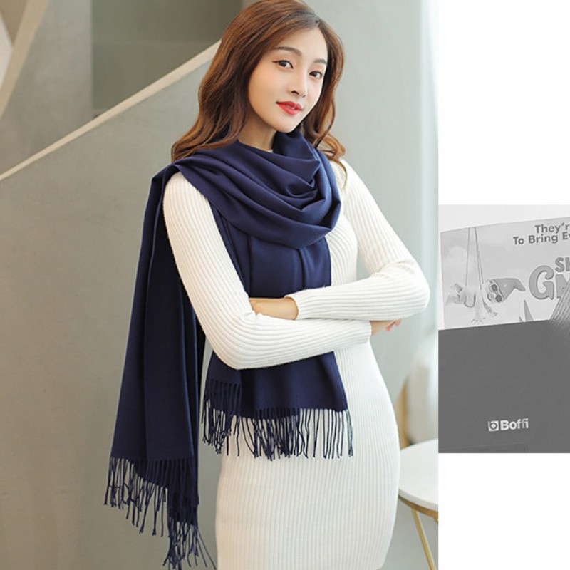 Khăn choàng cổ Cashmere quàng cổ trùm đầu giữ ấm thời trang nam nữ