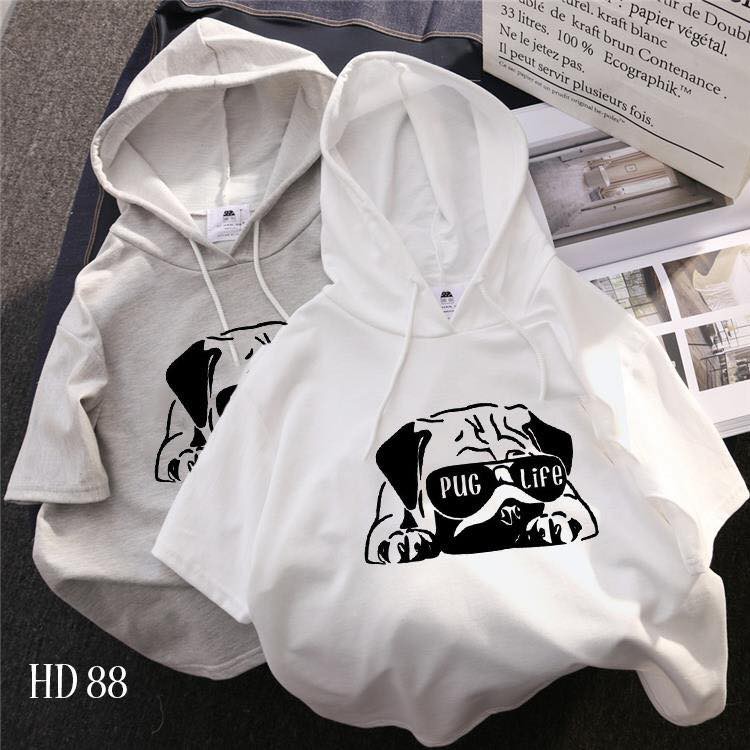 ÁO LỬNG NÓN CHÓ PUG CAO CẤP
