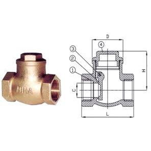 Van 1 chiều đồng lá MIHA PN16 DN50 DN65 DN80 DN100