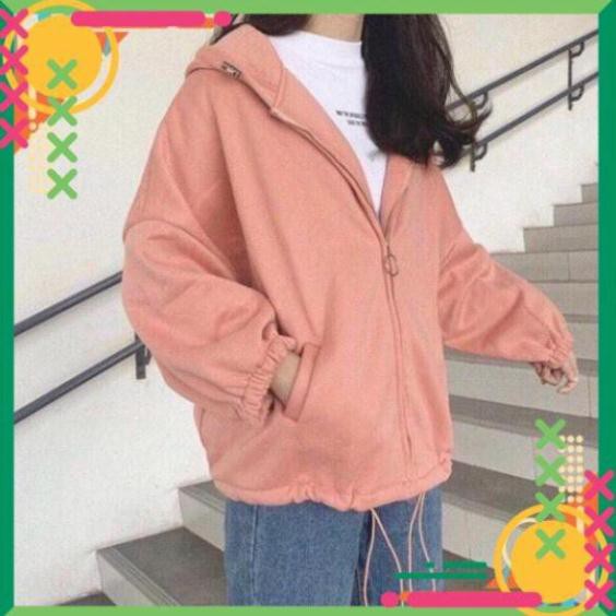 2.[Free Vận Chuyển] Áo khoác Nỉ trơn cánh dơi kéo khóa tròn duyên dáng Susant TP | BigBuy360 - bigbuy360.vn