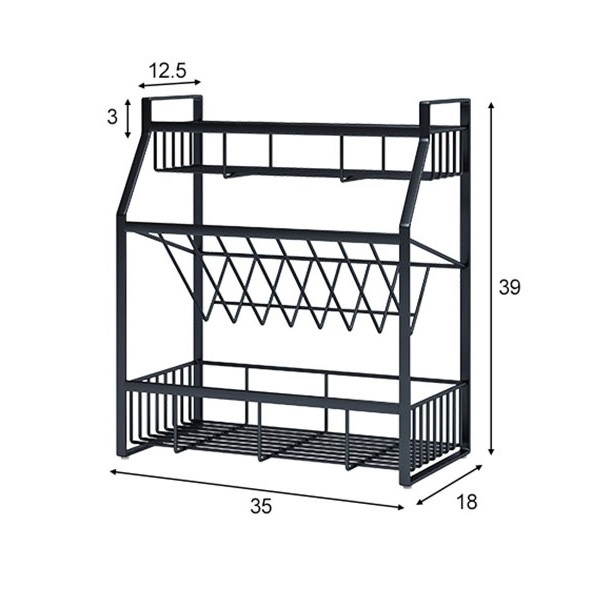 Kệ gia vị nghiêng 3 tầng/ 4 tầng - kệ đựng đồ nhà bếp đa năng