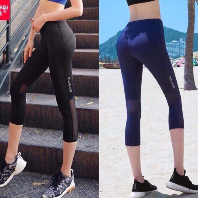 Quần Legging Phối Lưới Dành Cho Nữ Tập Gym, Yoga [ Legging lưới ]