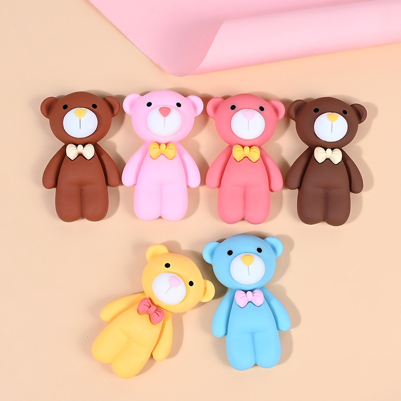 Mô hình 01 con thú gấu bông dùng làm đồ thủ công handmade,trang trí nhà búp bê Charm SLime