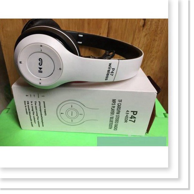 Tai nghe Bluetooth chụp tai P47 có khe cắm thẻ nhớ Bảo Hành 3 Tháng | BigBuy360 - bigbuy360.vn
