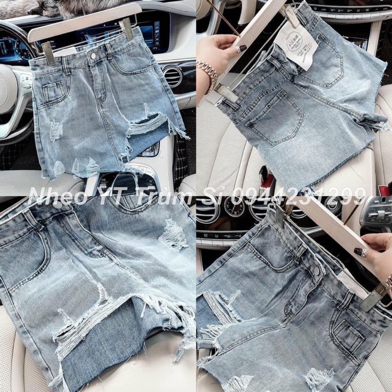 [Mã SKAMCLU7 giảm 10% tối đa 50K đơn 0Đ] quần short bò giả váy rách | BigBuy360 - bigbuy360.vn