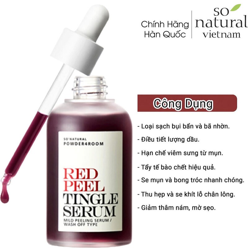 Tinh Chất So'Natural Làm Giảm Mụn, Tái Tạo Làn Da Red Peel Tingle Serum
