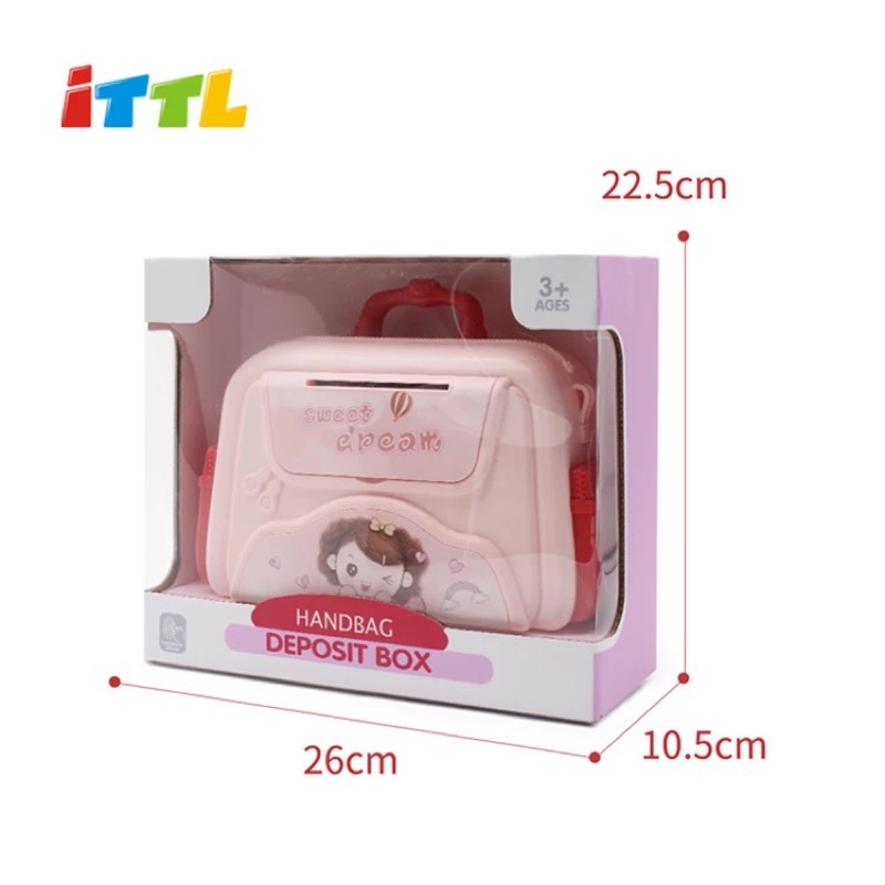 Két Sắt Mini Cho Bé - Mẫu mới có nhấn giả vân tay - Hàng Loại 1