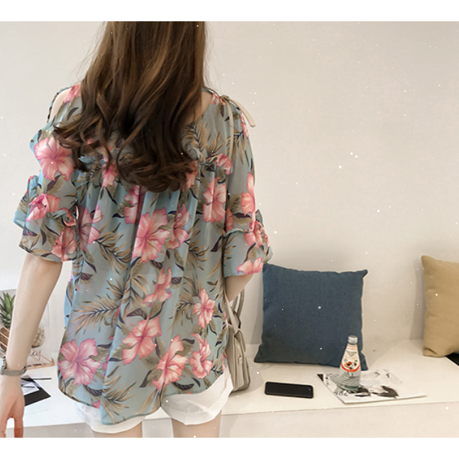 SUXI Áo cánh dơi chất liệu voan dáng rộng thời trang mùa hè cho nữ