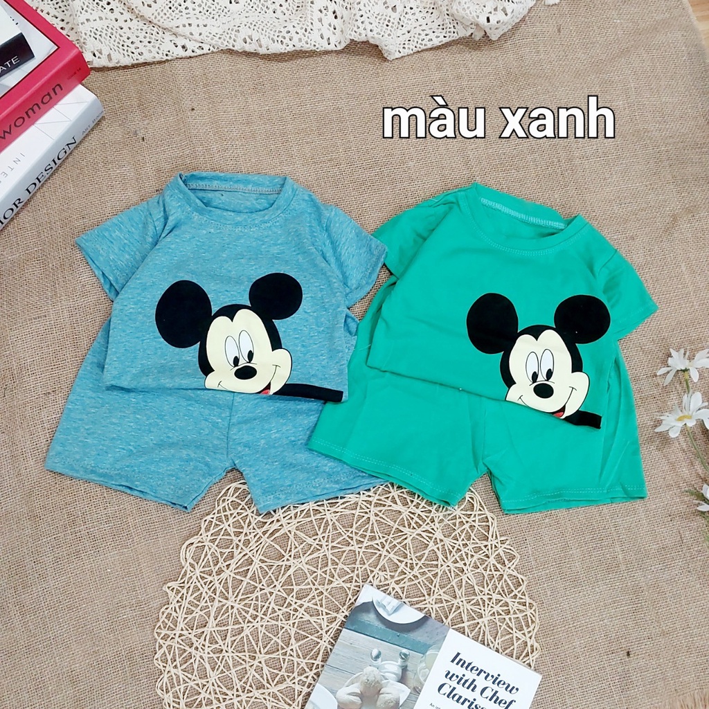 Bộ Quần Áo Cộc Tay cho bé từ 8 đến 18kg AM927 - Bộ micky 2 màu cho bé TTR241