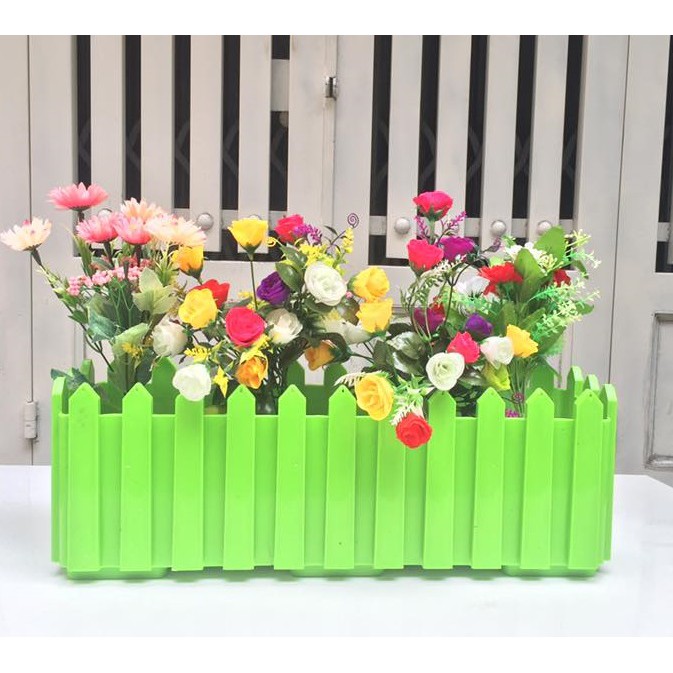 Chậu hàng rào trồng hoa lớn nhựa dày 58x18x20cm