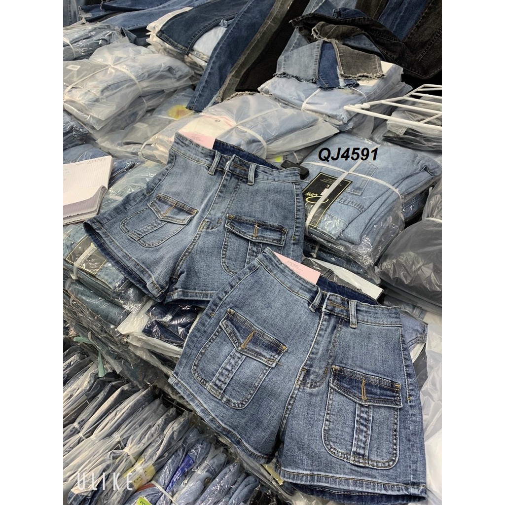 Quần đùi jeans co giãn ôm dáng QJ4591