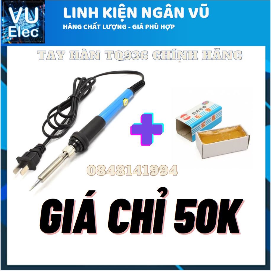 [BẢO HÀNH 6T] Mỏ hàn thiếc Mỏ Hàn Điều Chỉnh Nhiệt Độ TQ936-60W 220V, Tay hàn 936 chỉnh nhiệt bảo hành 6T