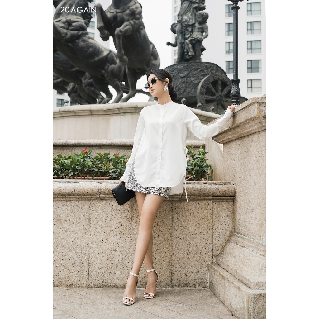 [Mã WABRM50 giảm 15% đơn 99k] Áo sơ mi dây buộc sườn AGAIN ASA1475 | BigBuy360 - bigbuy360.vn