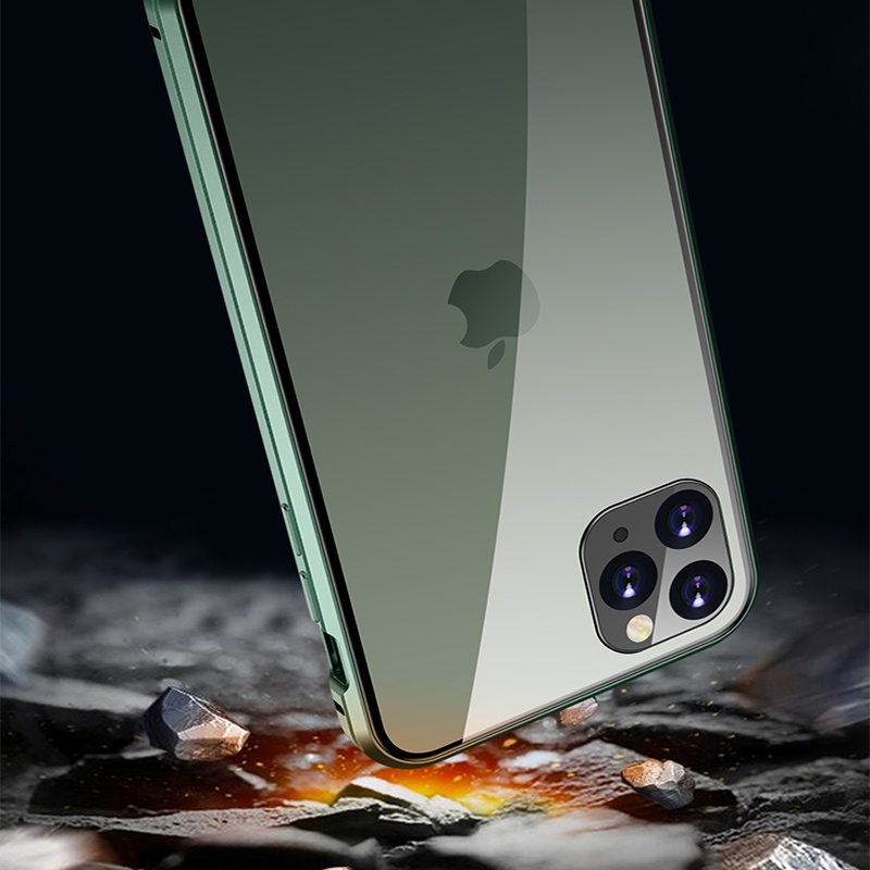 Ốp điện thoại từ tính bảo vệ ống kính thích hợp cho IPhone X XR XS Max 11 12 Pro Max Mini