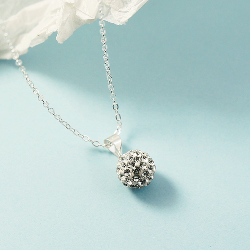 Dây chuyền 211014 mặt tròn đính đá zircon thời trang sang trọng