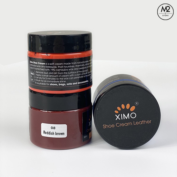 Xi kem đánh giày chuyên sửa vết bong tróc cho đồ da, túi ví, áo, ghế da Ximo Leather Cream (50ml) XDG02