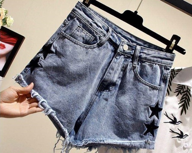Quần short jean lưng cao big size 4 ngôi sao size lớn 60-85kg
