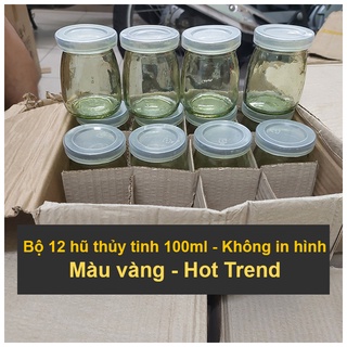 [Khuyến mại] Bộ 12 hủ thủy tinh làm sữa chua 100ml