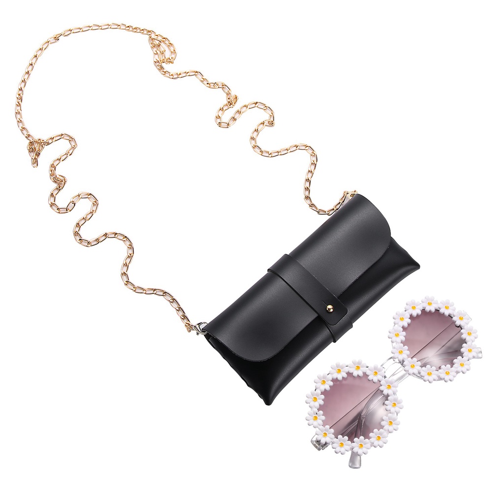 Kính Râm Hình Tròn Chống Tia Uv400 / Nhiều Màu Kèm Túi Đựng Hình Hoa Cúc | BigBuy360 - bigbuy360.vn