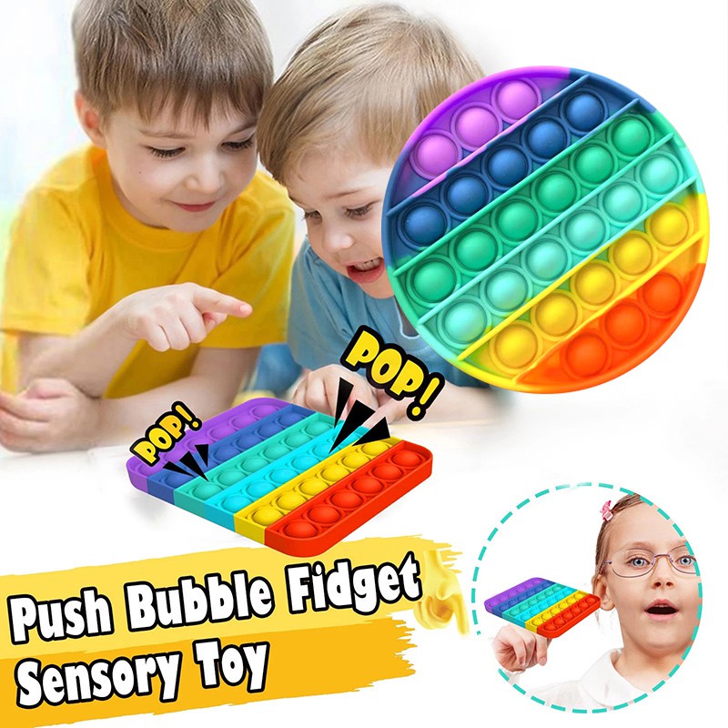 Pop It Fidget Toys Đồ Chơi Bóp Tay Xả Stress Nhiều Màu Sắc Độc Đáo Đồ Chơi Bấm Nút Bằng Ngón Tay Chất Liệu Silicon Thiết Kế đơn Giản Giúp Giảm Căng Thẳng Dành Cho Người Lớn Và Trẻ Em 2021