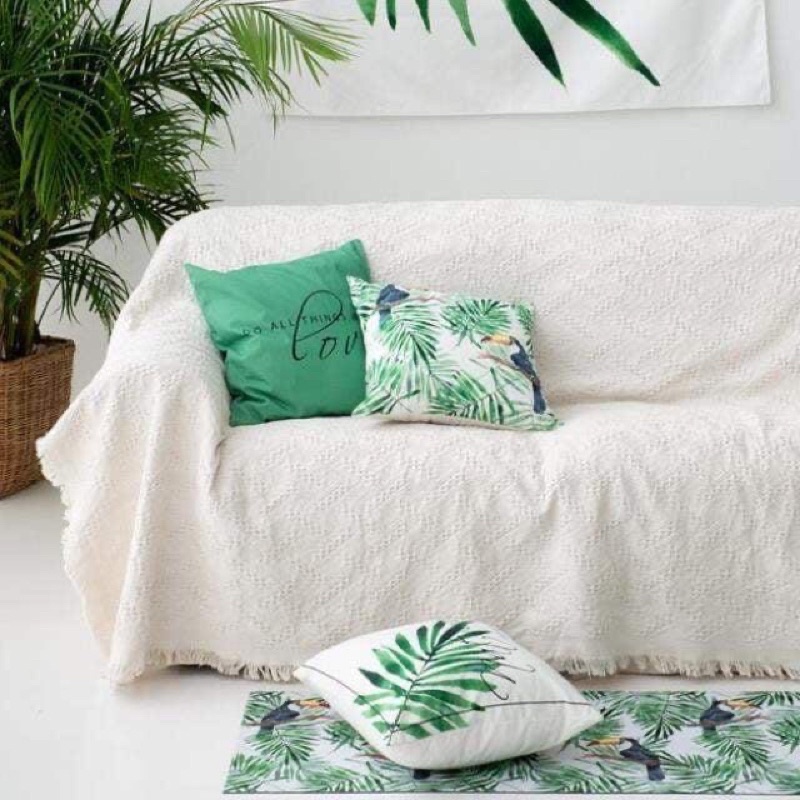[Mẫu Mới] Khăn Phủ Sofa, Thảm Trang Trí, Chất Liệu Cotton Dệt Cao Cấp