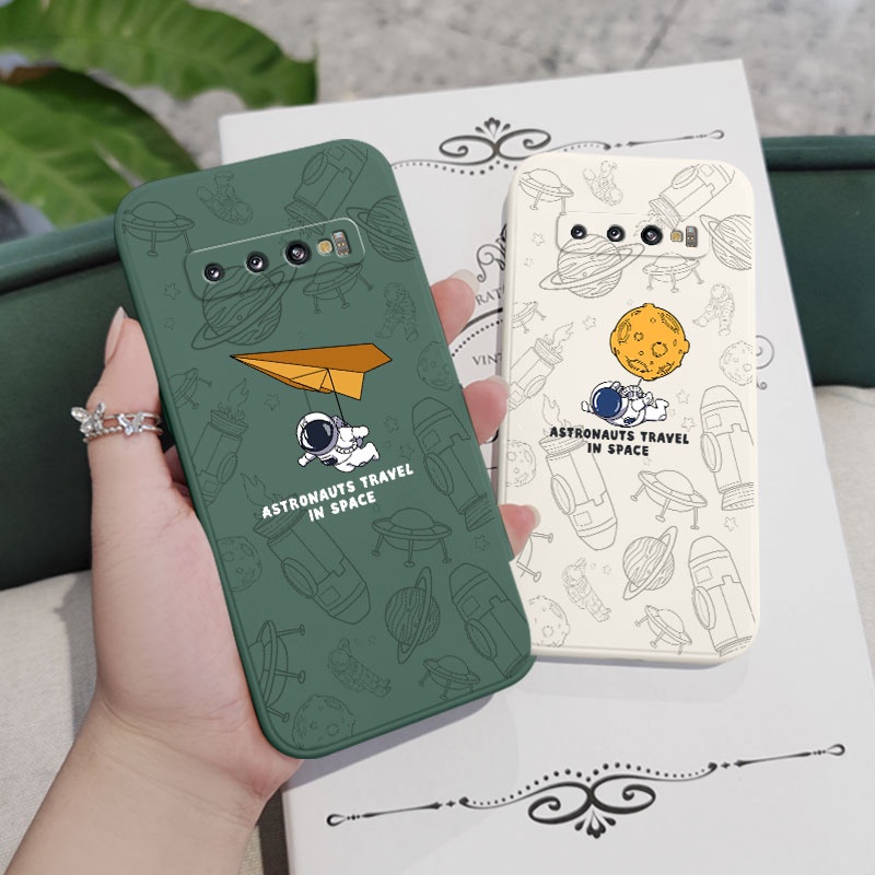 Ốp Điện Thoại Mềm Hình Phi Hành Gia Cho Samsung Galaxy S10 S10E Plus S9 Plus