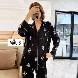 Bộ Ngủ Lụa Dài Tay hàng qc