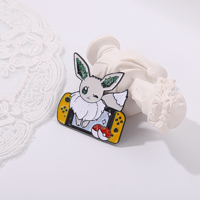 Ghim cài áo QIHE JEWELRY hình nhân vật hoạt hình Pokemon dễ thương