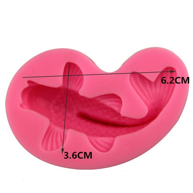 Khuôn silicon cá Kol 6cm đổ tạo hình cho bánh rau câu 3D, 4D