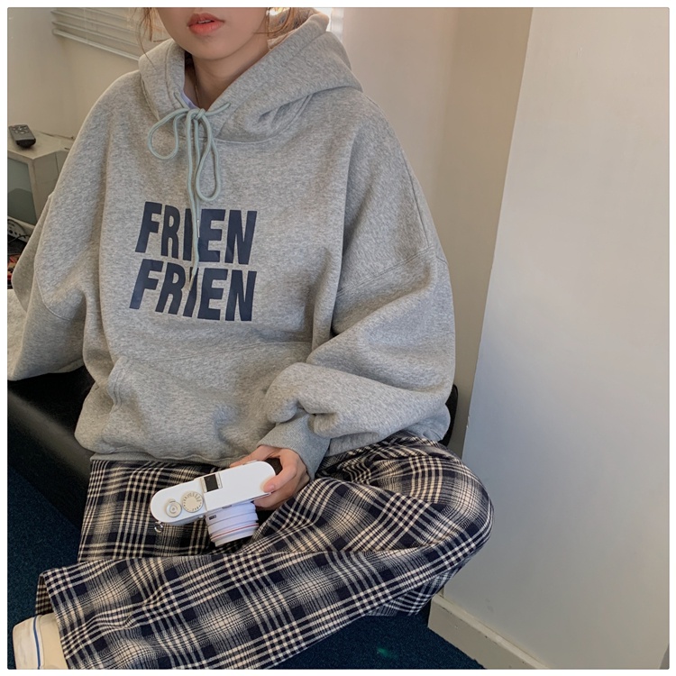 Áo hoodie nữ tay dài có mũ trùm đầu thoải mái thời trang