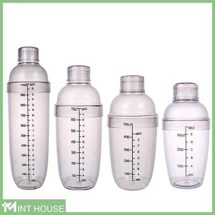 Bình lắc pha chế trà sữa &amp; cocktail - shaker 350ml - 530ml - 1000ml