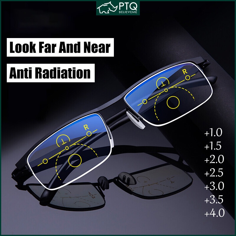 Kính Đọc Sách 2 Trong 1 Điều Chỉnh Được Độ Cao Cho Nam Và Nữ Kèm Lớp + 100 ~ + 400