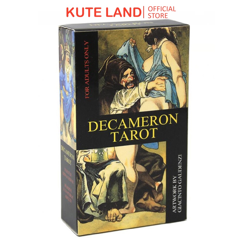 [Mã LIFE0503TOYS1 giảm 10% đơn 150k] Bài Tarot Decameron 78 Lá Bài Tặng File Tiếng Anh Và Đá Thanh Tẩy C122