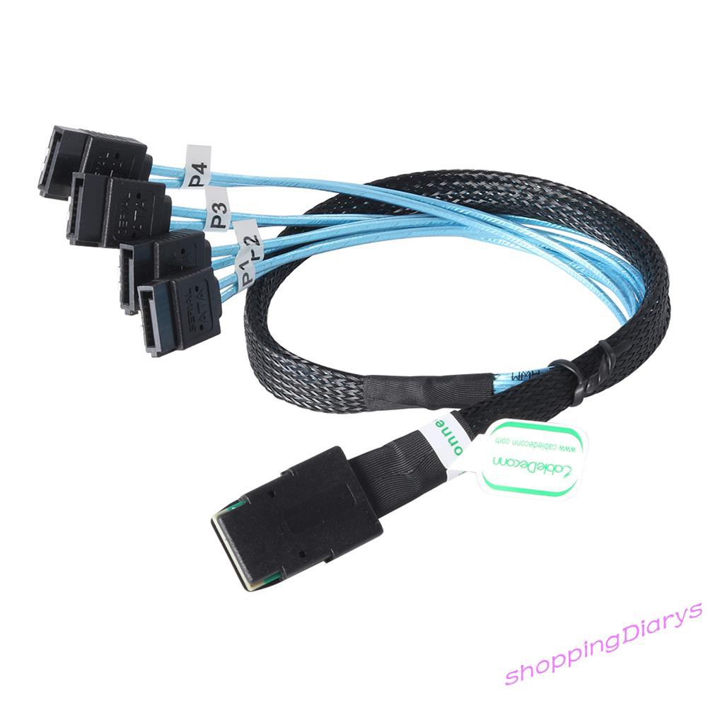 Dây Cáp Chuyển Đổi Sas Sff-8087 36-pin Sang 4 Sata 7pin