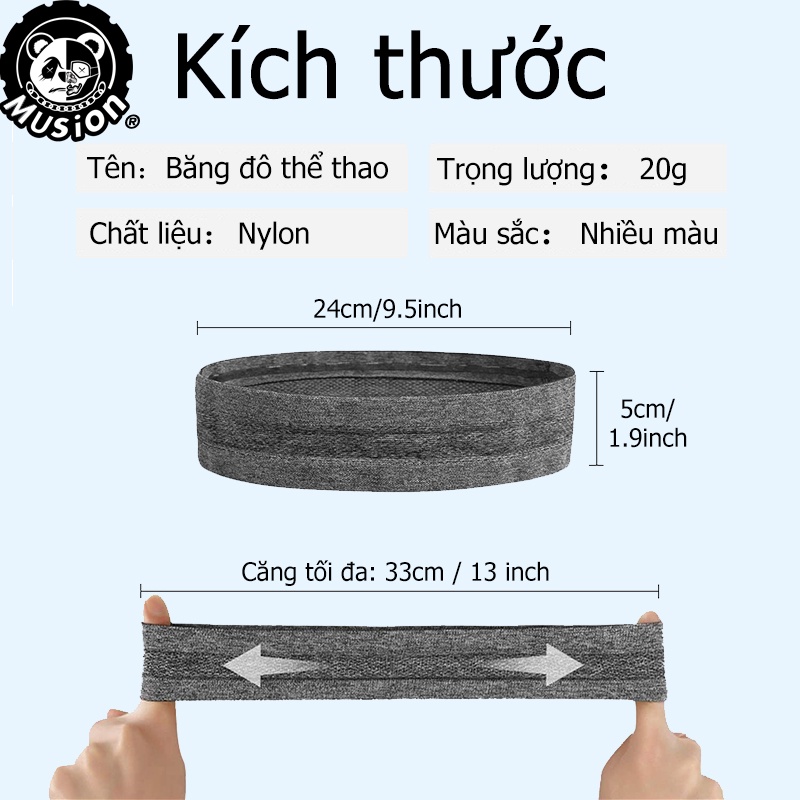 Băng đô thể thao chống trượt thấm hút mồ hôi