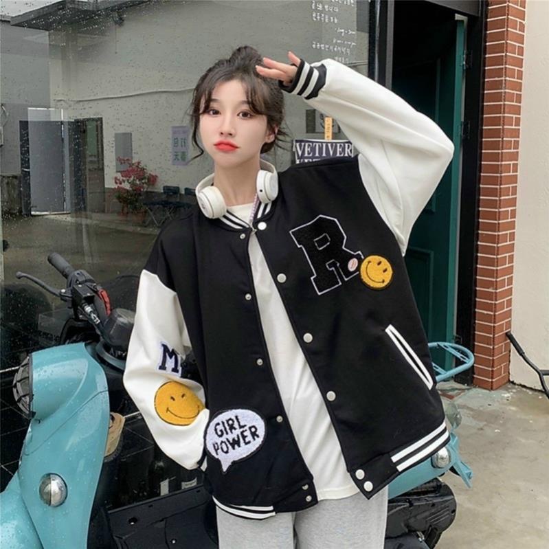 Áo khoác chống nắng nữ bomber logo R xinh xinh hàng bao chất-A821