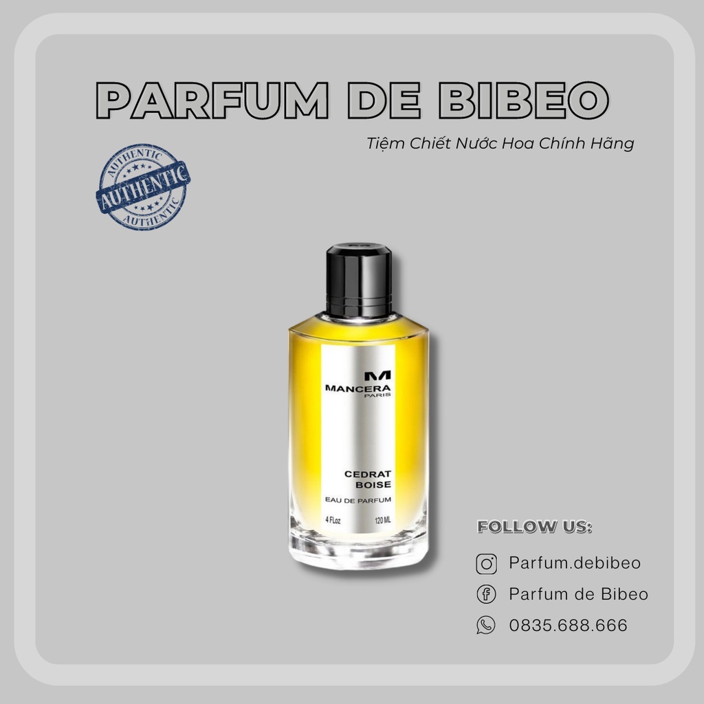 Parfum de Bibeo-Nước hoa thử Mcr Cedrat Boise
