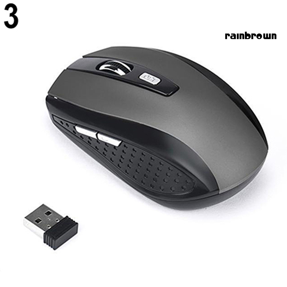 Wireless Gaming Mouse 1200dpi 2.4GHz Ergonomic USB Receiver Mice for PC Laptop /RXDN/