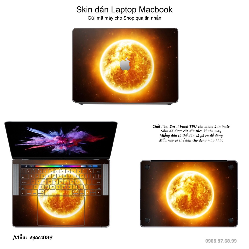 Skin dán Macbook mẫu không gian (đã cắt sẵn, inbox mã máy cho shop)