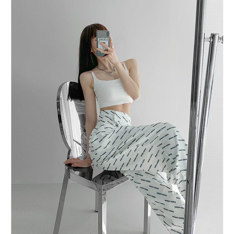 Quần dài ống rộng lưng cao thời trang sành điệu cho nữ