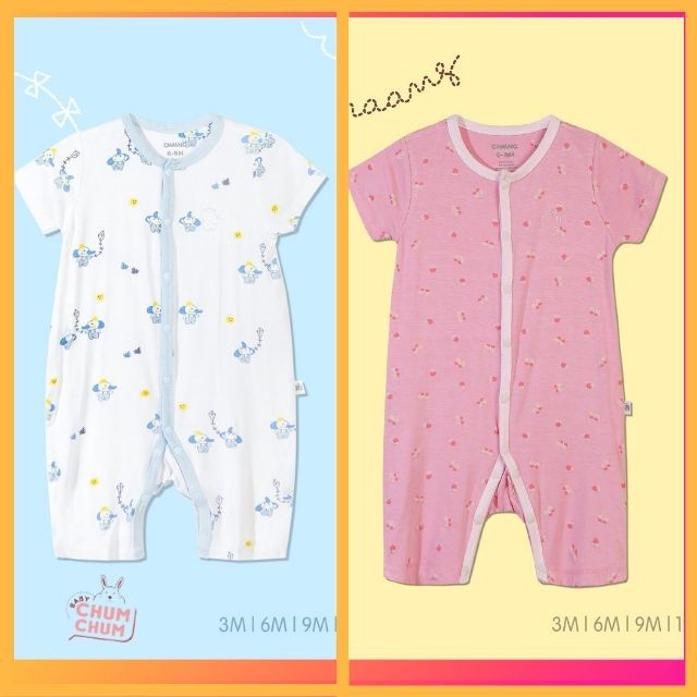 Body Cotton Cúc Giữa Cho Bé Summer Chaang Babychumchum 0-12 Tháng