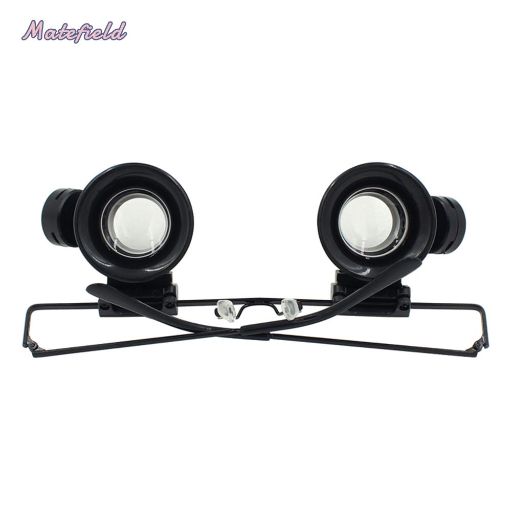 Kính Lúp Đeo Mắt Phóng Đại 20 Lần Có Đèn Led