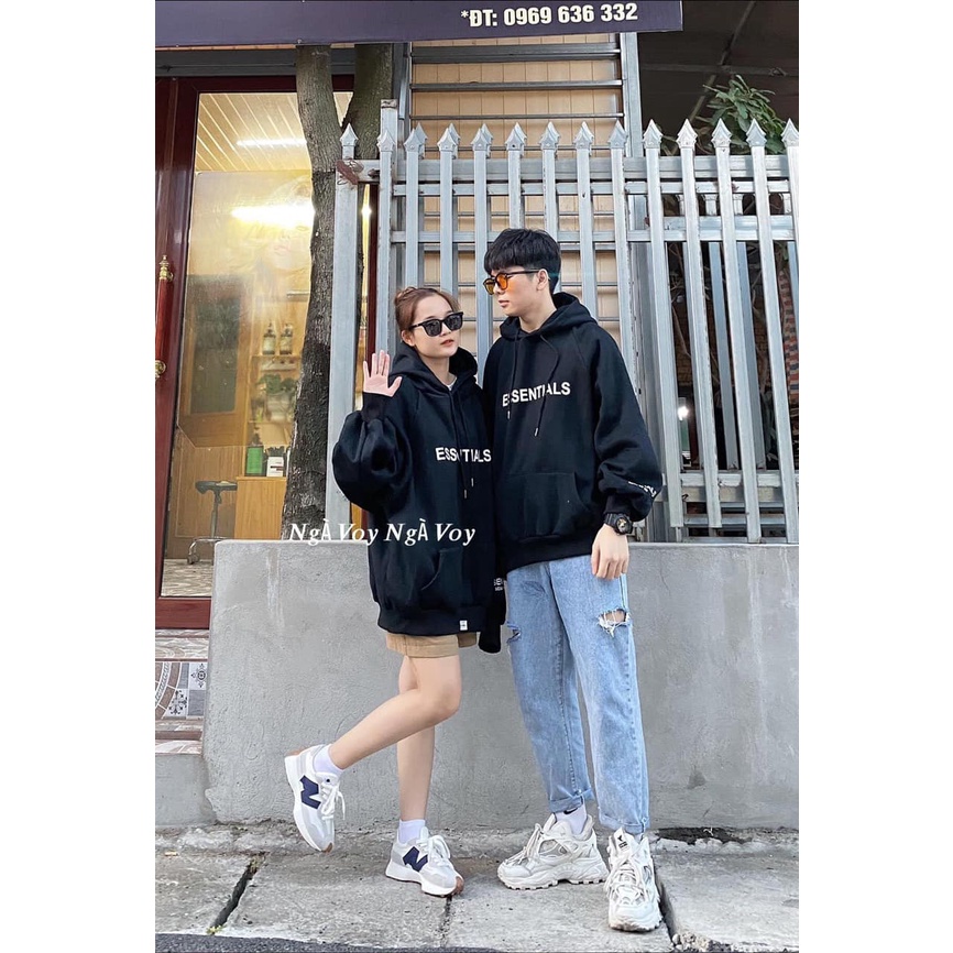 Áo Hoodie Essentials - Chất Nỉ Bông Cotton Dày Dặn - Áo Nỉ Bông Hoodie Unisex Nam Nữ | BigBuy360 - bigbuy360.vn