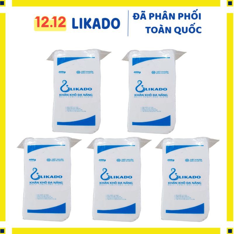 [LIKADO] Khăn giấy khô đa năng LIKADO 400g kích thước(15x20cm) 300 tờ/gói (MUA 5 TẶNG 1)