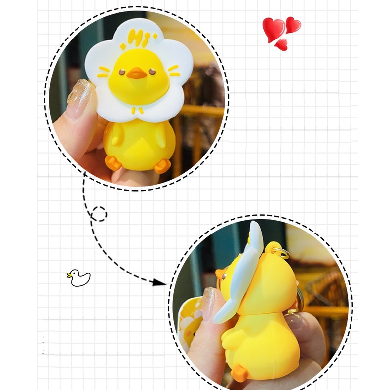 MÓC KHÓA TRANG TRÍ CHONG CHÓNG VỊT NỞ HOA