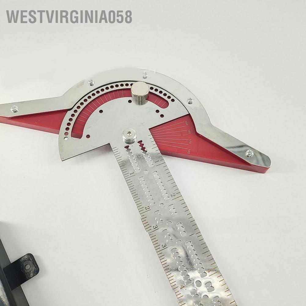 Westvirginia058 Chế biến gỗ Cạnh thước Thước đo góc Máy tìm T Công cụ bằng thép không gỉ