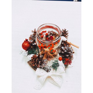 Vòng nguyệt quế Noel handmade