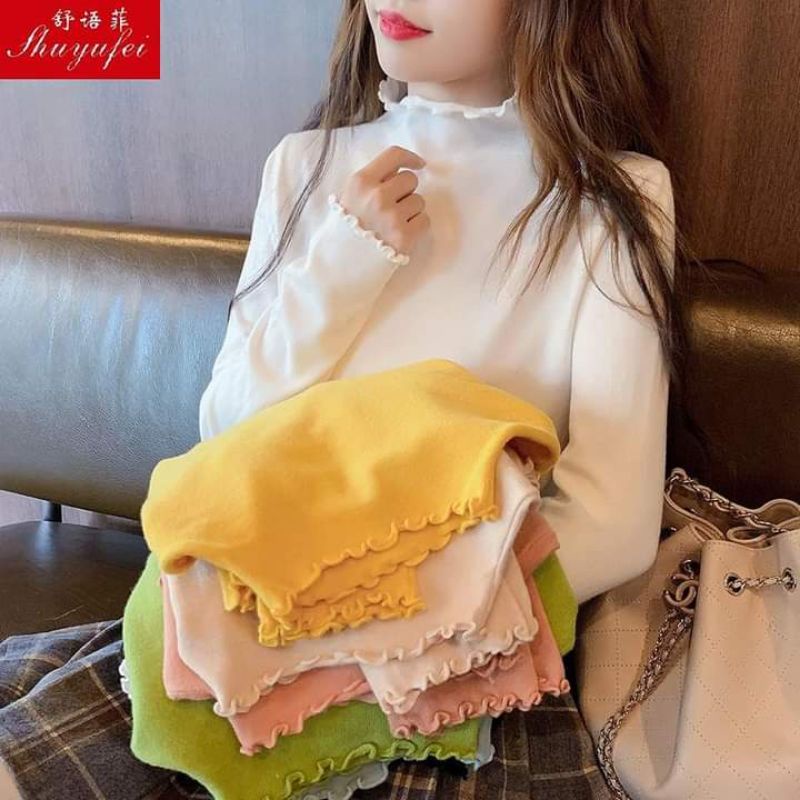 ÁO GIỮ NHIỆT CỔ VÀ TAY BÈO