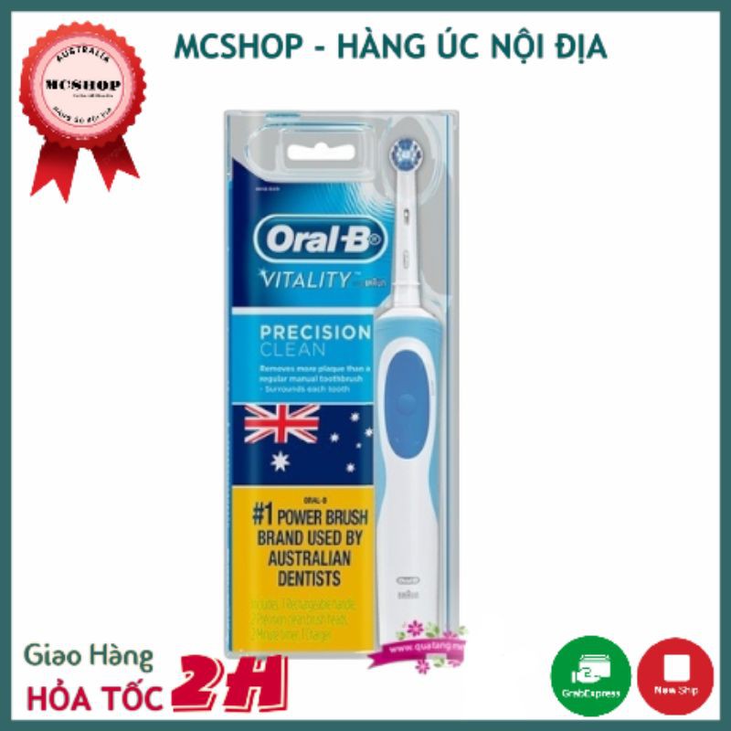 SP Kèn Bill Bàn chải điện Oral B Vitality Pro White Electric Toothbrush tặng kèm 1 đầu bàn chải xách tay Úc(có bill Úc)